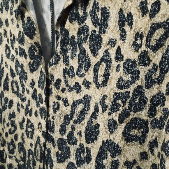 Cha Cha Vente 2X Leopard Print TUNIC Dress Kimono Top HI-LO Sueded Knit - Picture 4 of 7